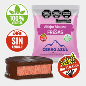 Alfajor Cerro Azul De Fresas X 50 Grs Sin Tacc